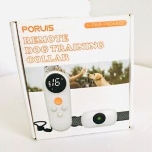 PORUIS Remote Dog Training Collar White For Small To Medium Dogs